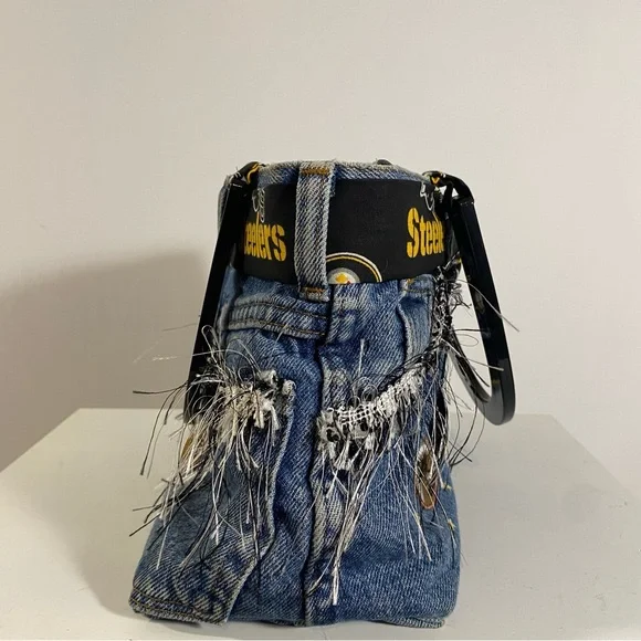 Pittsburgh Steelers Denim Purse Handbag - Picture 2 of 6